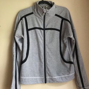 Lululemon Workout Jacket P3 in Gray Stripes